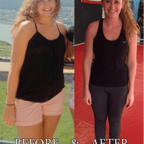 My client Kylie reaching her goal of losing 30 pou