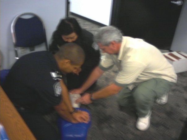 Practice session with US customs officers.