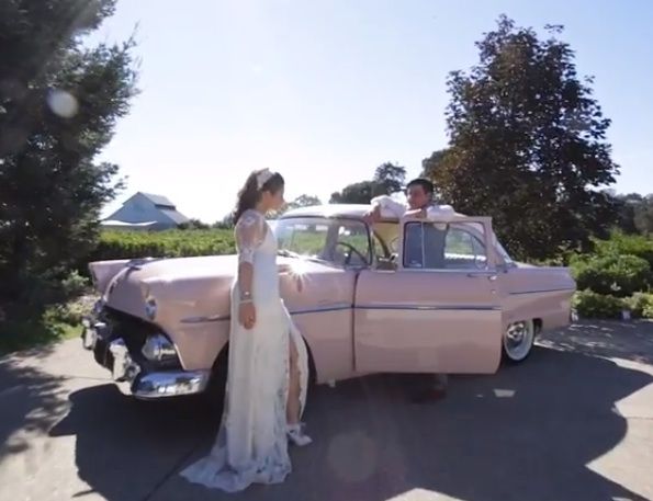 Custom Embroidered Tulle Lace Wedding Dress