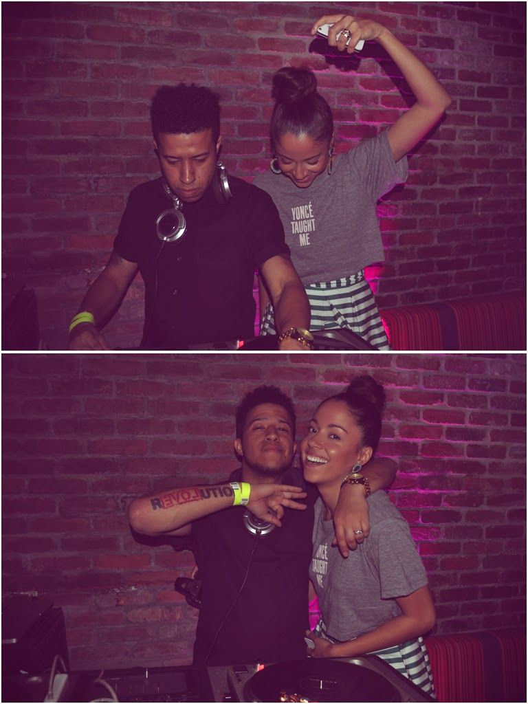 one of our talented DJ's Xavier BLK with D'ana.