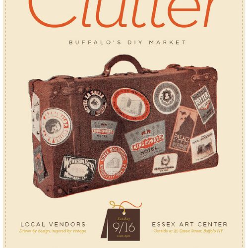 Poster design for Clutter: Buffalo's DIY Marketpla