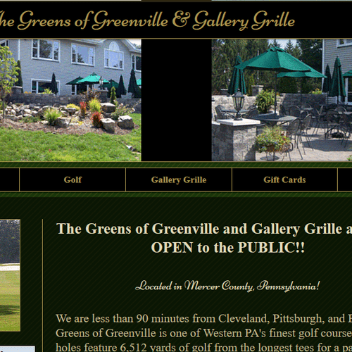 Greens of Greenville & Gallery Grille website