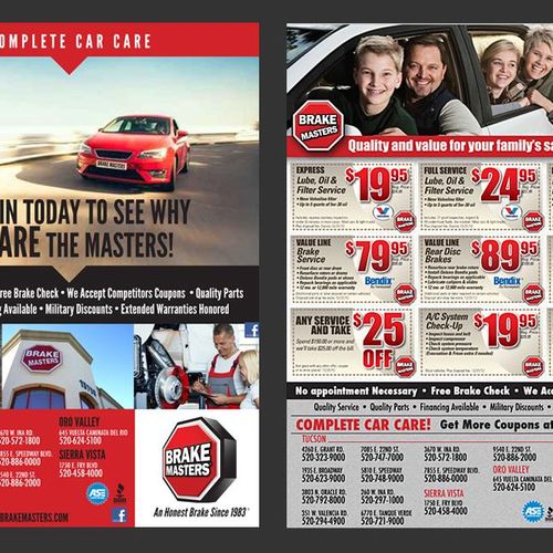Brake Masters print ads.