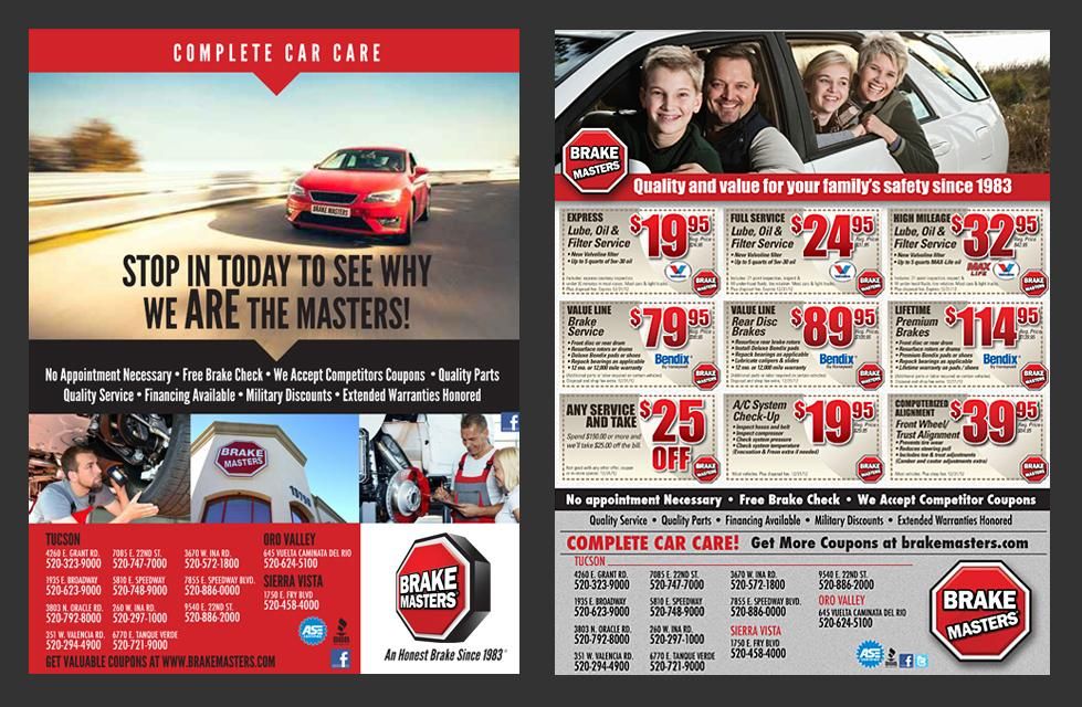 Brake Masters print ads.
