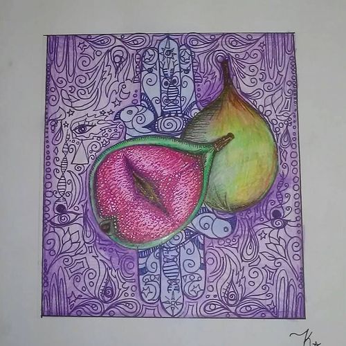 "Figs"
Archival Ink and Colored Pencil on Bristol