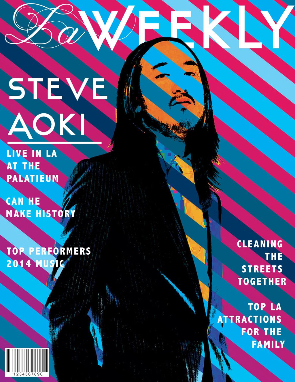 School Project, designing cover for La weekly