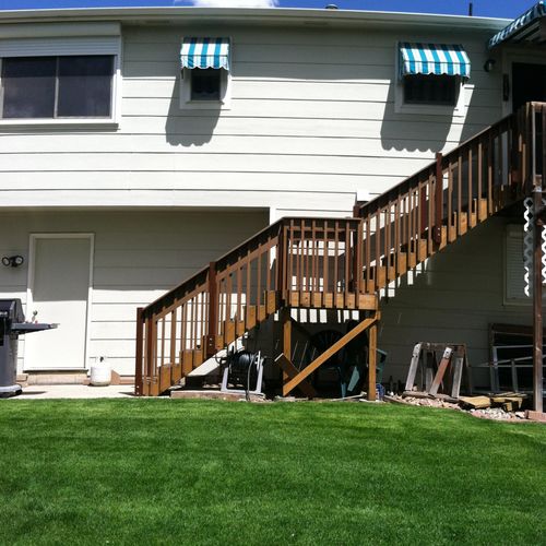 New deck stairs