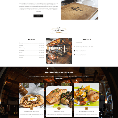 Lucas Park Bar & Grille:

Web design, UI/UX, Marke
