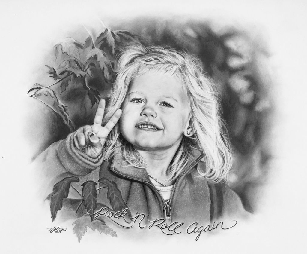 "Nevada" portrait. Pencil on watercolor paper.
