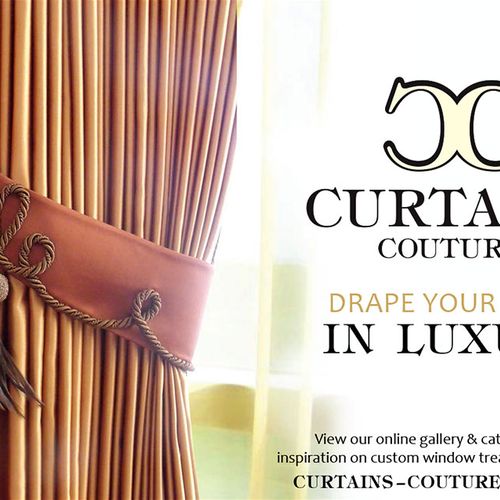A YuJu ad: printed flyer for Curtains Couture