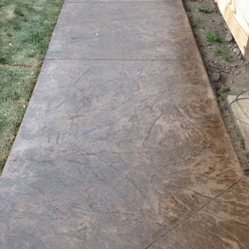 Colored and stamped concrete