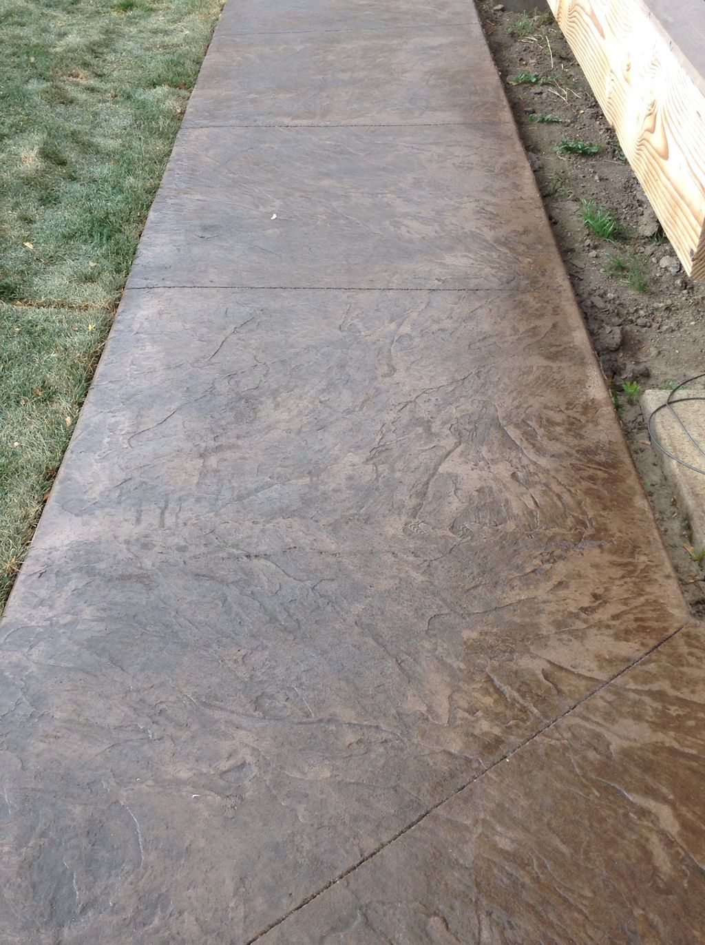 Colored and stamped concrete
