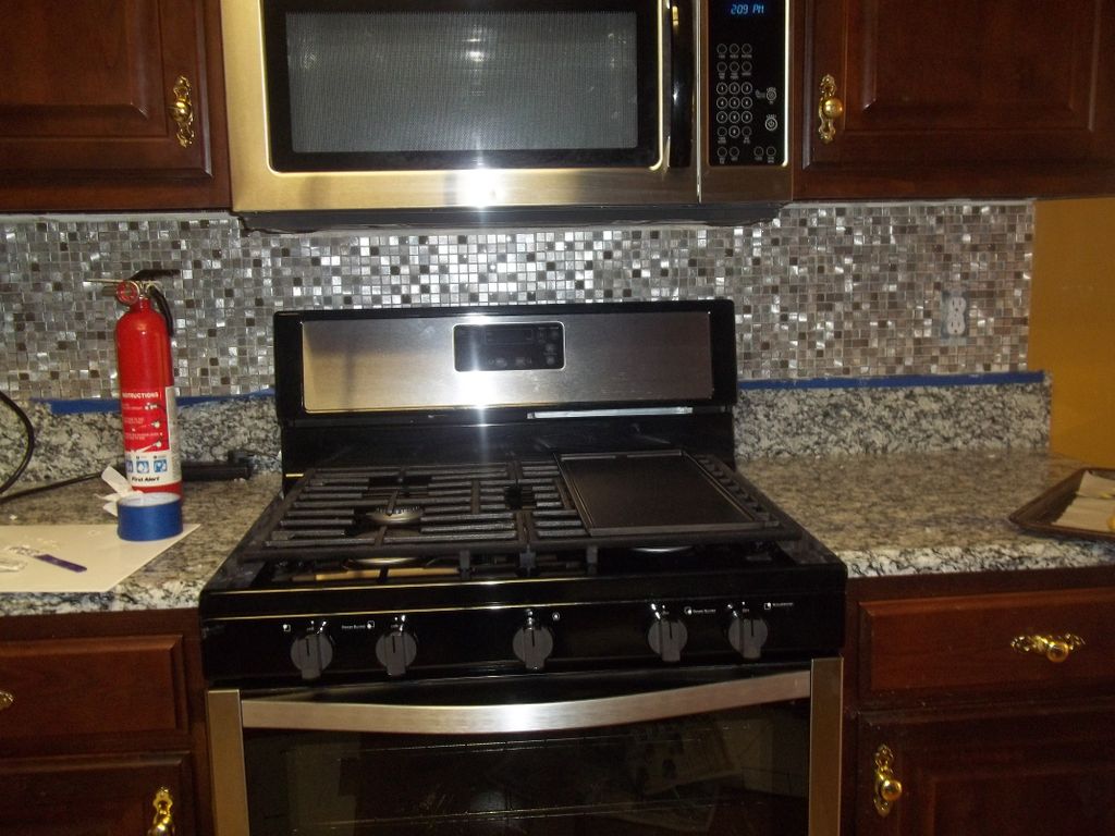 this is a tile back splash i did