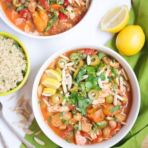 Moroccan Chicken Stew with Couscous