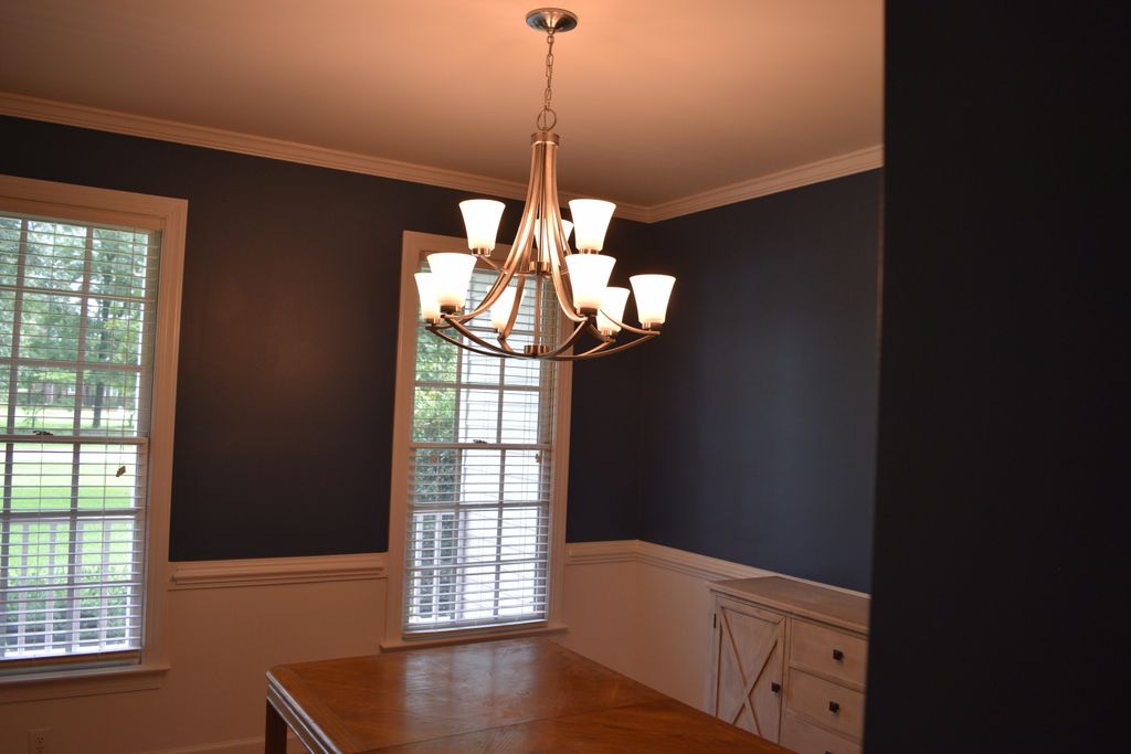 After we finished painting the walls in this dinin