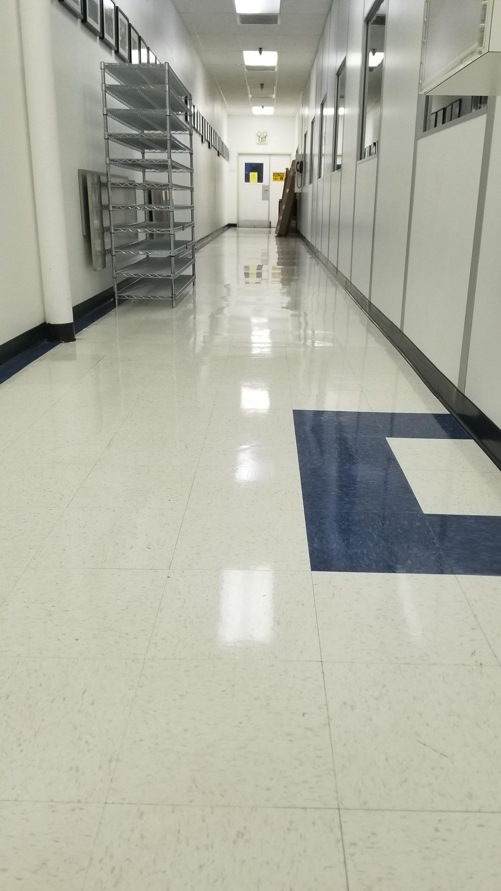 after floor buffing 