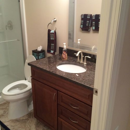 Bathroom: Vanity and Kohler Devonshire Toilet - Na
