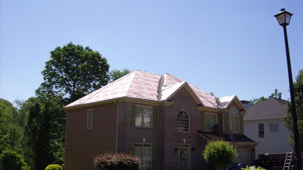 During new roof installation.