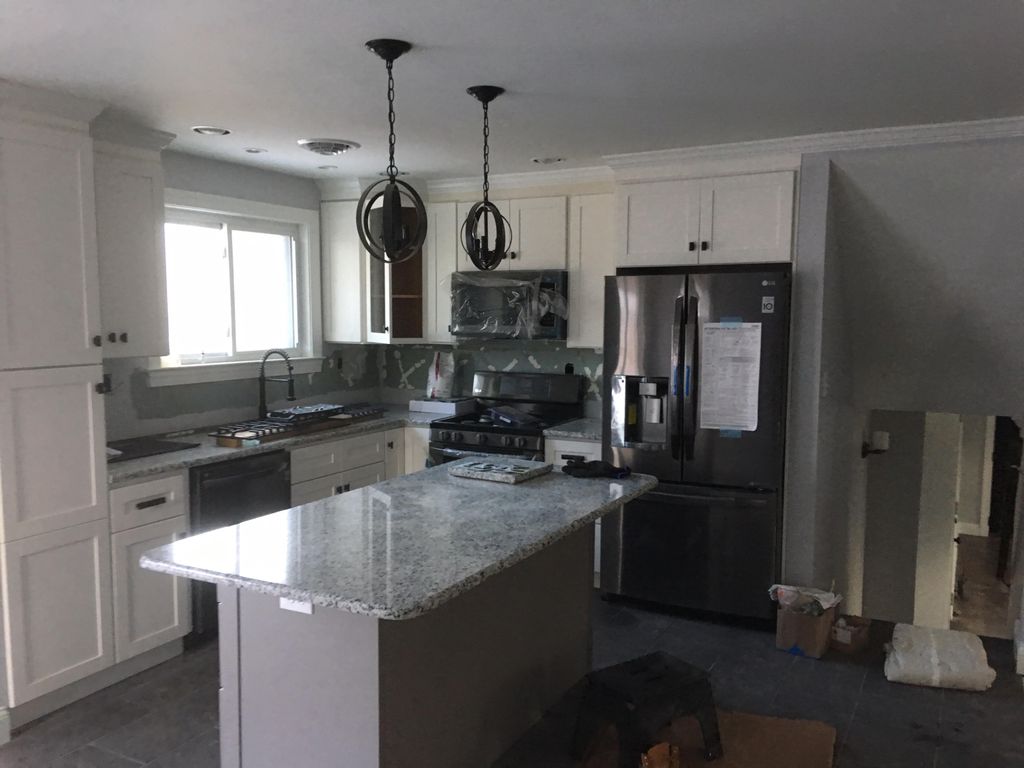 Kitchen after, before tile backsplash was complete