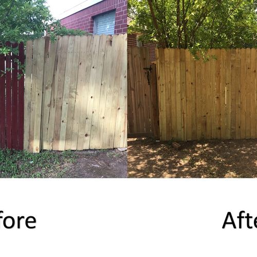 replaced fence