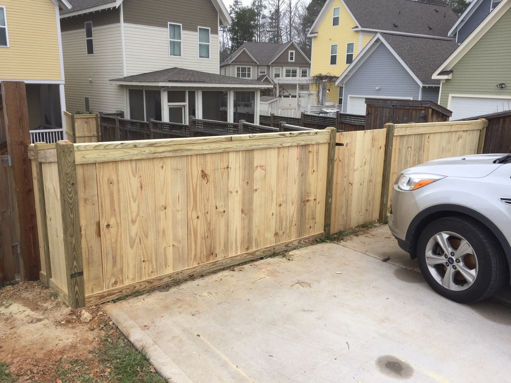 Capped 4' fence.