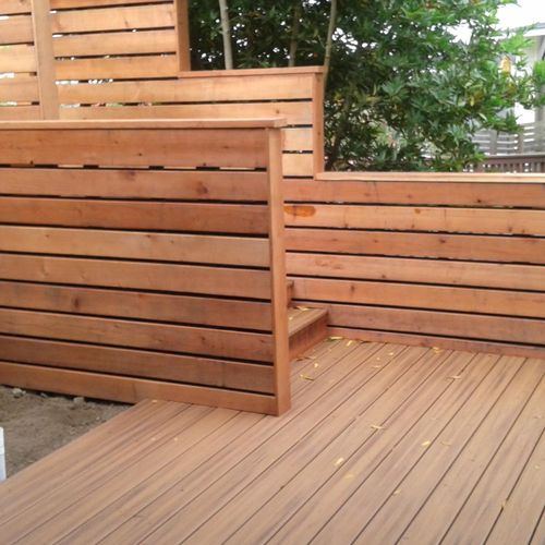 new decks and custom fence 