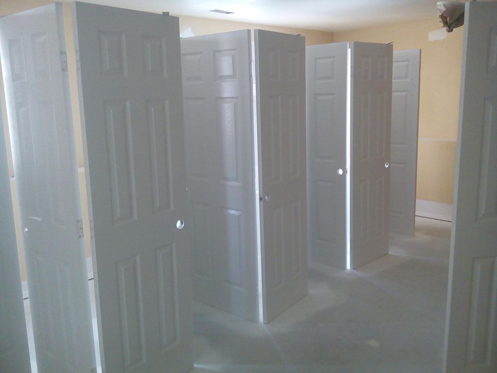 we stand the doors up for a nice sand and then we 