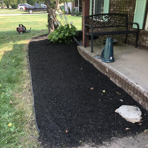 Mulch job we did for a client.
