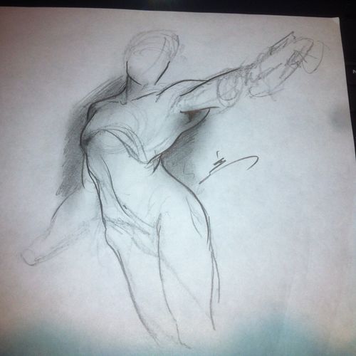 Sketch of torso