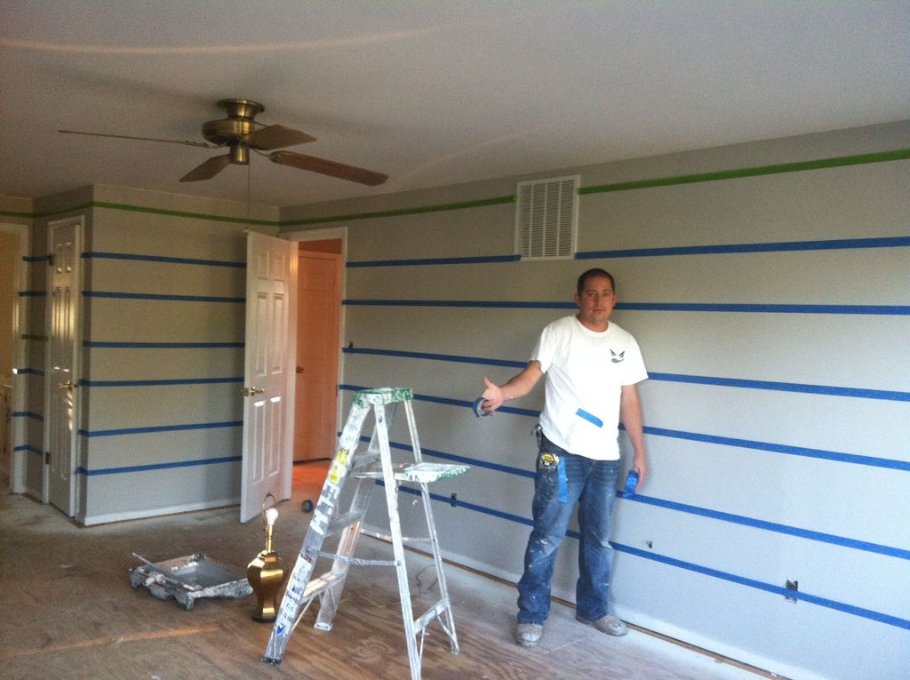 Preparing for a stripe room 