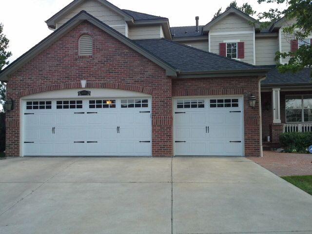 Carriage style steel doors in Centennial