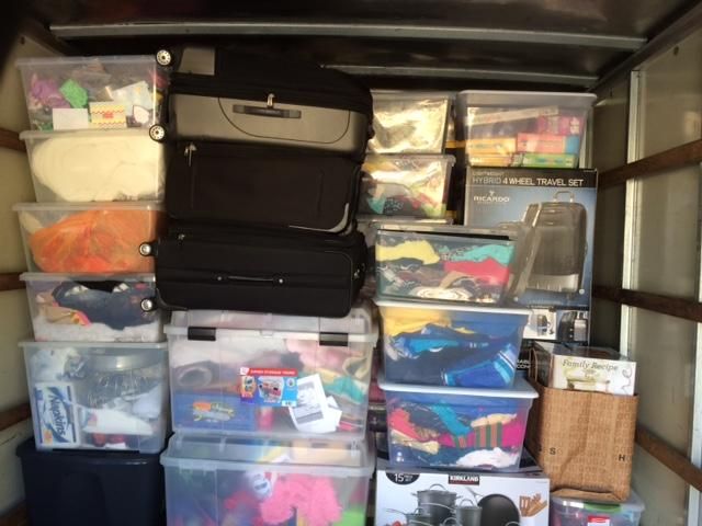 Boxes and bins first to make sure everything fits.