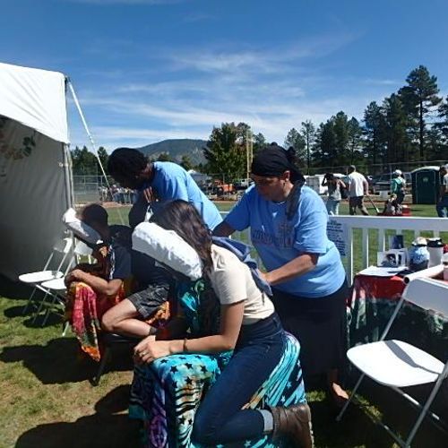 Providing Couples with Chair Massages at Festivals