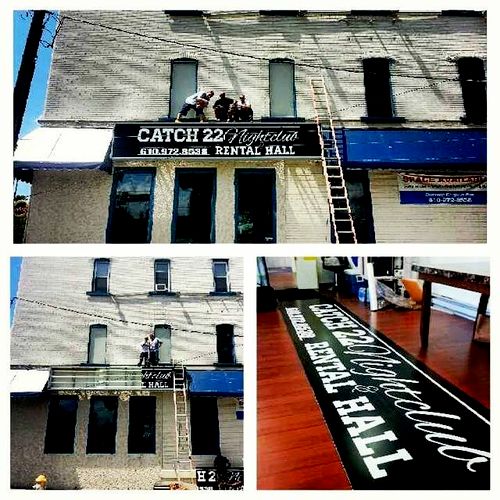 16 ft sign for Catch 22 Club on Hamilton St. Allen