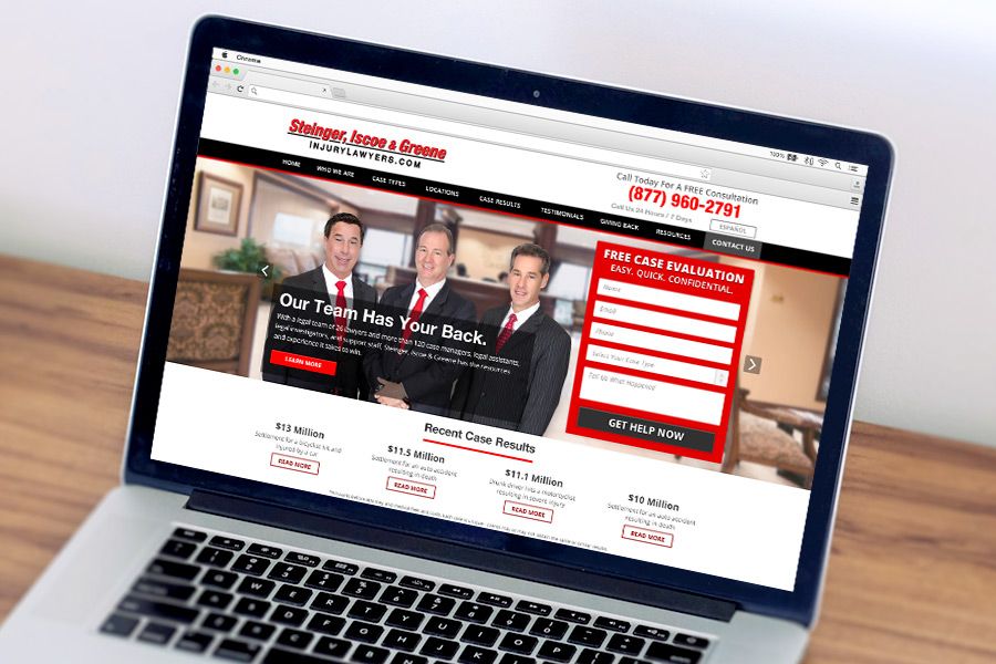 Responsive website for Steinger, Iscoe & Greene, I