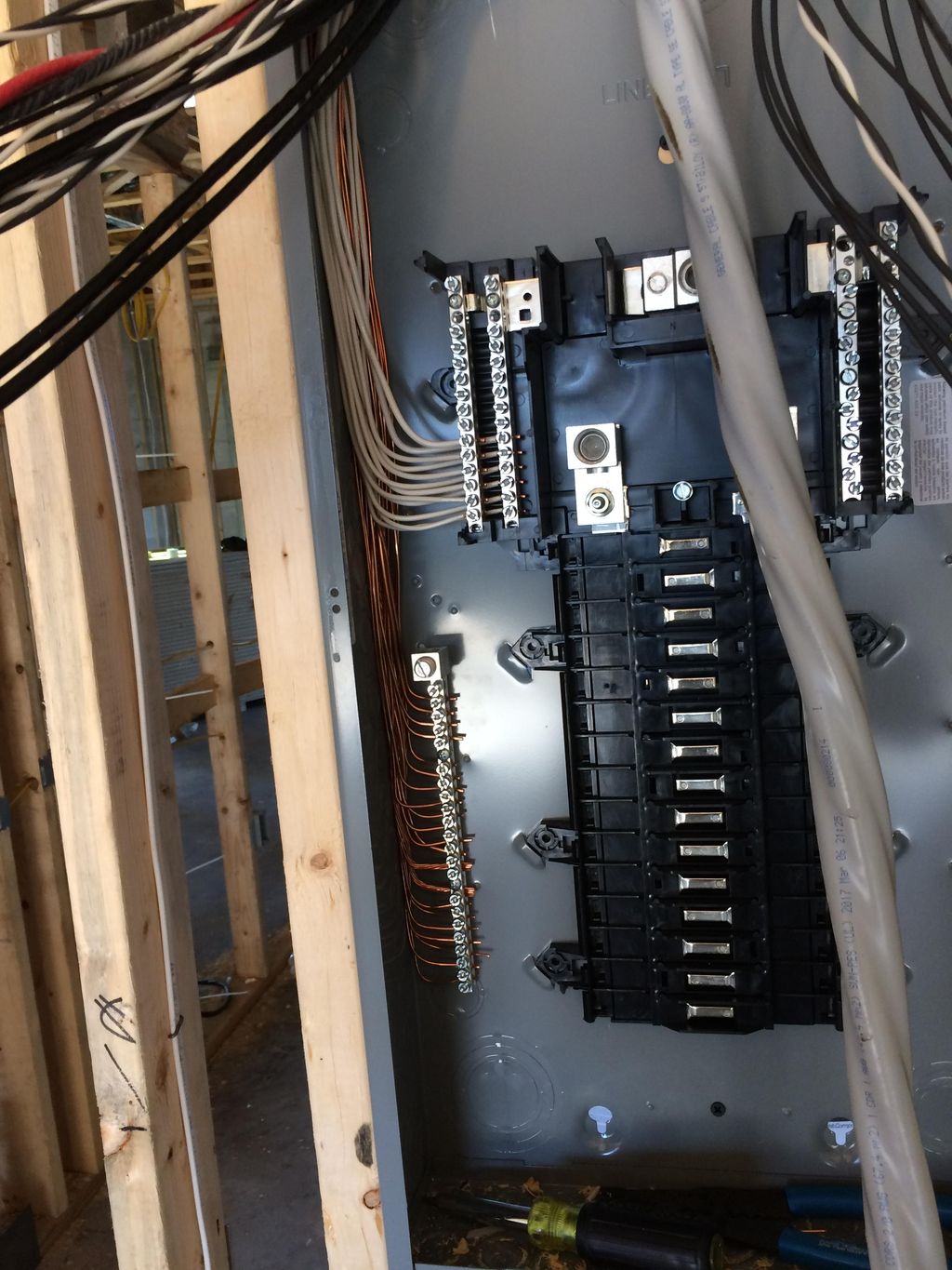 New electrical panel on a new client home