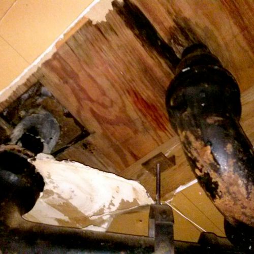 Repairs made to upstairs toilet drain