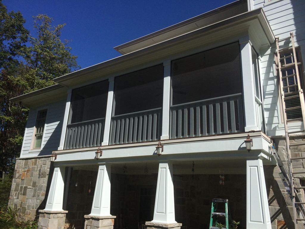 installed screen on existing porch