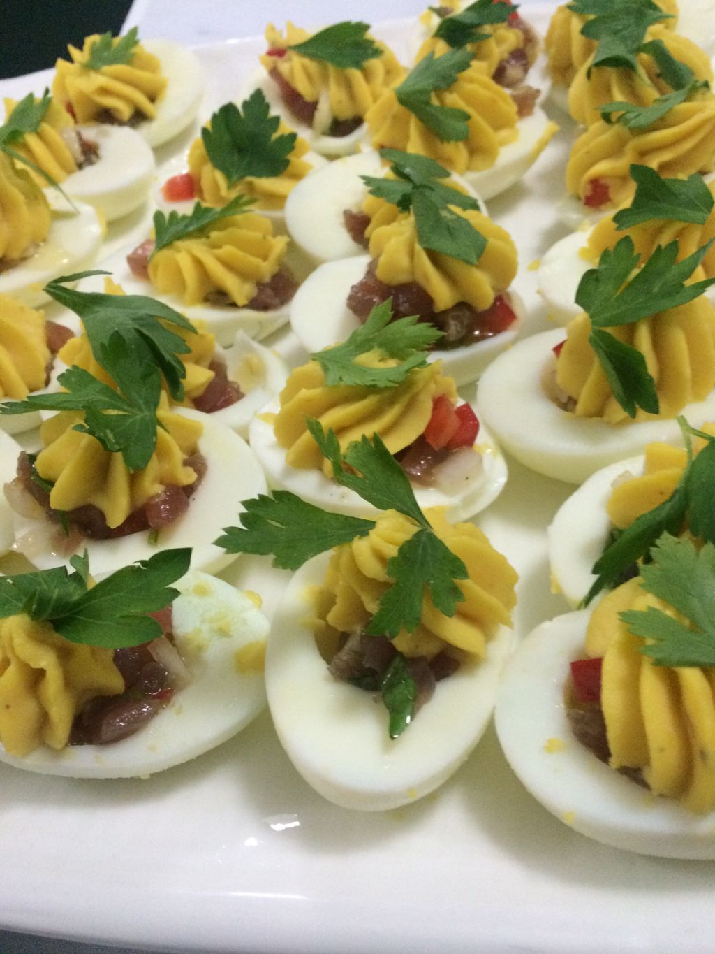 The Devil made me cook these egg! Stufffed with bi