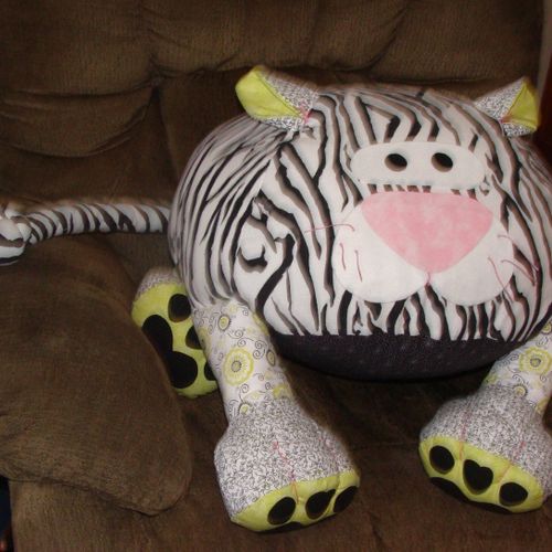 Oldest granddaughter's large Tiger Pillow made fro
