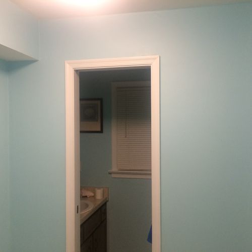Y&F of wall and trim paint.
