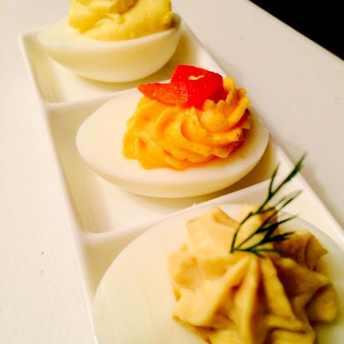 Deviled Egg Trio - Honey Mustard, Pimento Cheese S