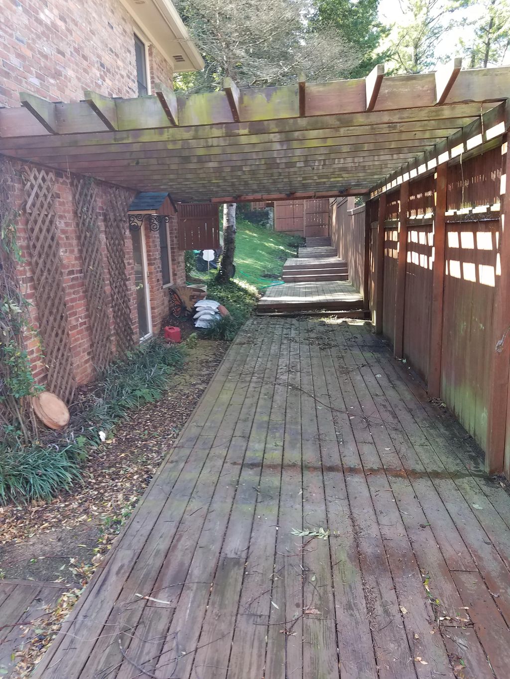 Before power washing 