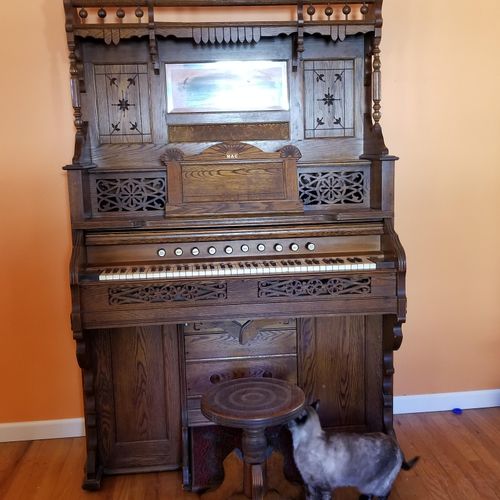 A beautiful organ we just moved for a local histor
