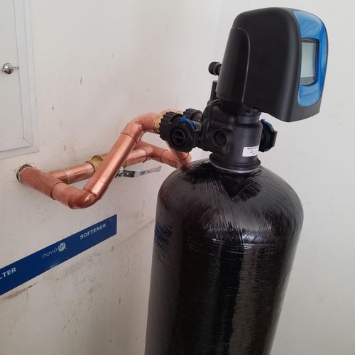 Install a water softener system