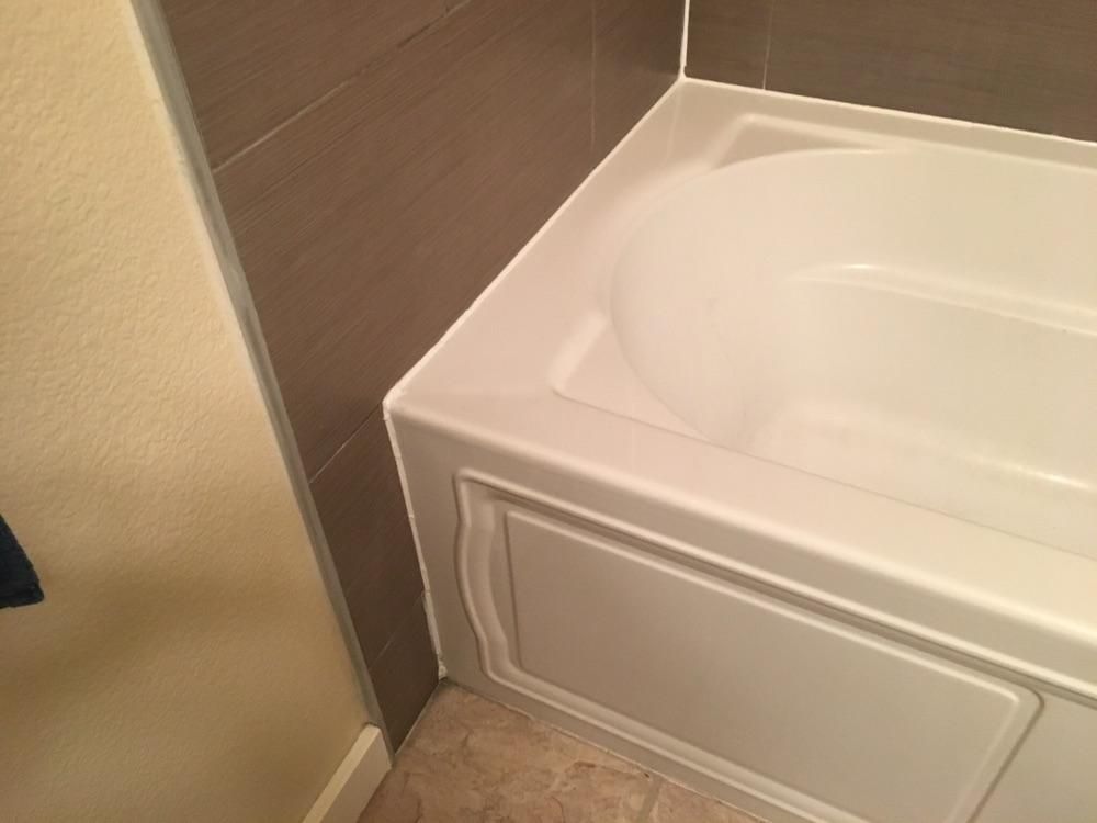 Had to remove grout between tub and tile due to cr