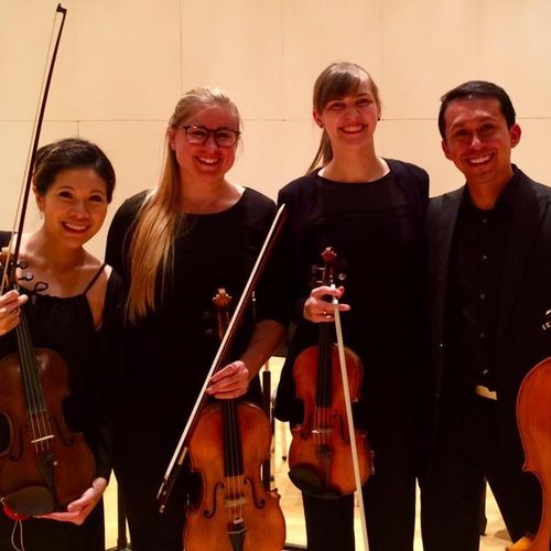 Post-concert with the Nightingale String Quartet
