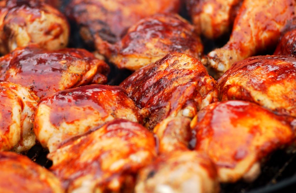 BBQ Chicken prepared by the family,, cooked by me.