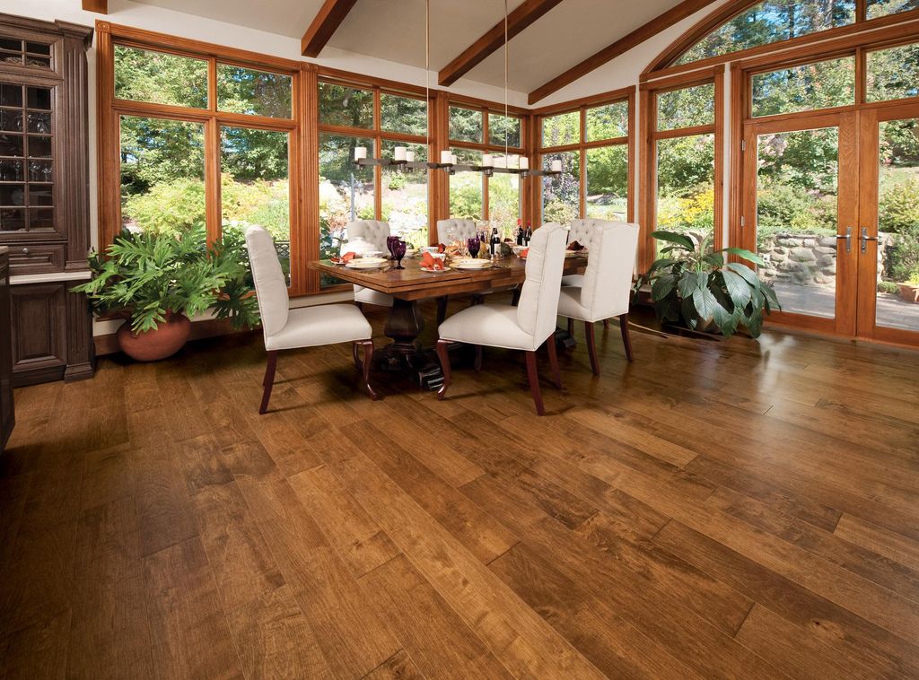 Engineered Birch Hardwood Floors installed at lake