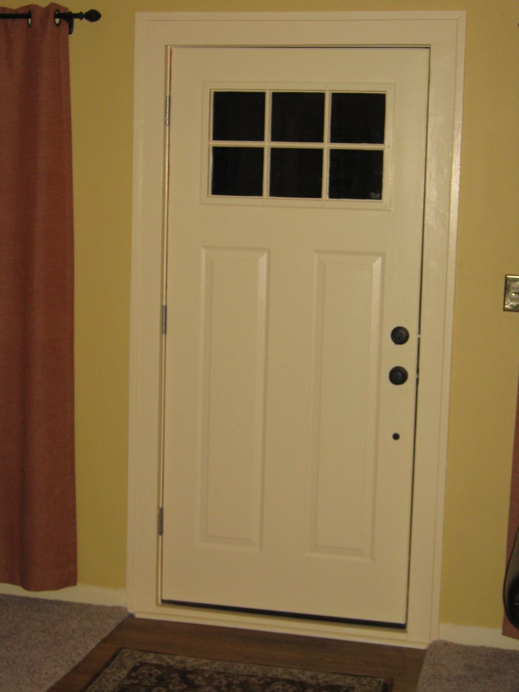 New front door installed, trim and paint